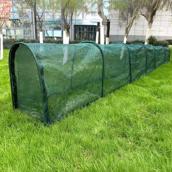 Safe Poultry Enclosure for Outdoors Foldable Chicken Tunnel, Portable Run, Instant Setup, Predator Netting Proof Run Outdoor Yard Protection