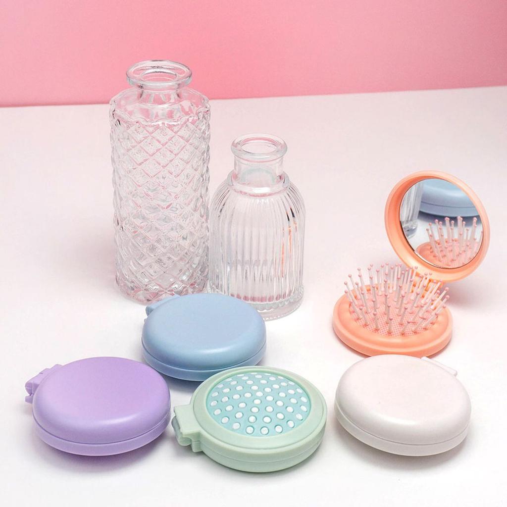 Macaron Mini Brush Hand Mirror