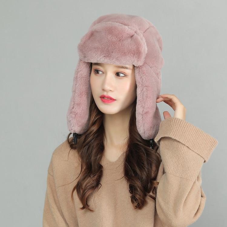 Unisex Cotton Ear Protection Hat Plush Warm Windproof Cycling Cap Cute Style Winter Wear