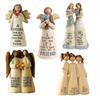 Resin Desktop Figurine Little Angel Girl/Sisterhood/Friendship Statue for Shelf Home Office Desk Car Decor