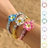 Boho Polymer Clay Braid Rope Bracelet Colorful Bohemian Beach Jewelry  Party Jewelry