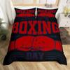 Boxing Sport Duvet Cover King Queen Golden Boxing Gloves Bedding Set Yellow Fire Print Comforter Cover Microfiber Quilt Cover