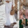 Women Summer Solid Color Loose Wide Leg Casual Long Pants