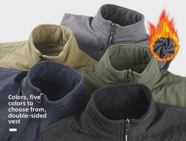 Men's Double-Sided Polar Fleece Vest - Windproof, Warm, and Plush for Autumn/Winter Outdoor Activities