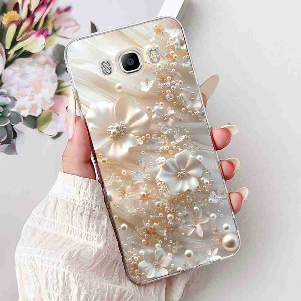 For Samsung Galaxy J7 2016 SM-J710FN Cartoon Animals Soft Silicone TPU Cover For Samsung J7 Core SM-J701F Fashion Flowers Shell