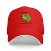 Frog Logo Black Baseball Cap with Green Amphibian Design and White Trim for Outdoor Wear and Casual Style