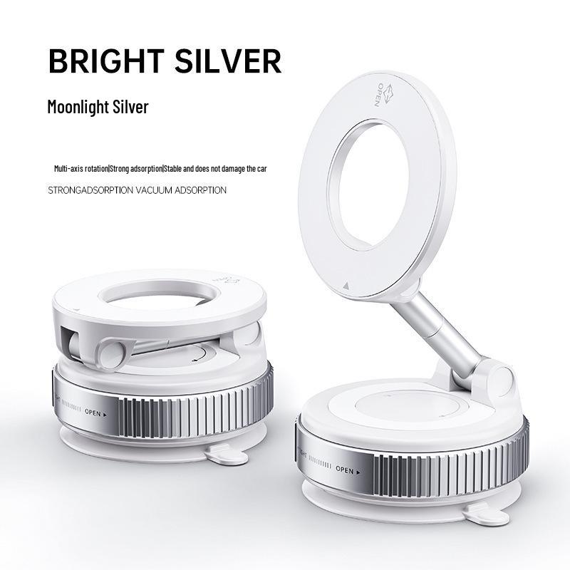 2025 Magnetic MagSafe Car Mount: Super Stable, Multifunctional Phone Holder with Vacuum Suction for Cross-border Use.