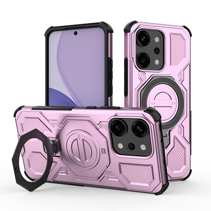 Applicable To OPPO Reno14Pro Mobile Phone Case 360 Bracket Reno13 Magnetic Anti-drop K13Turbo Protective Case