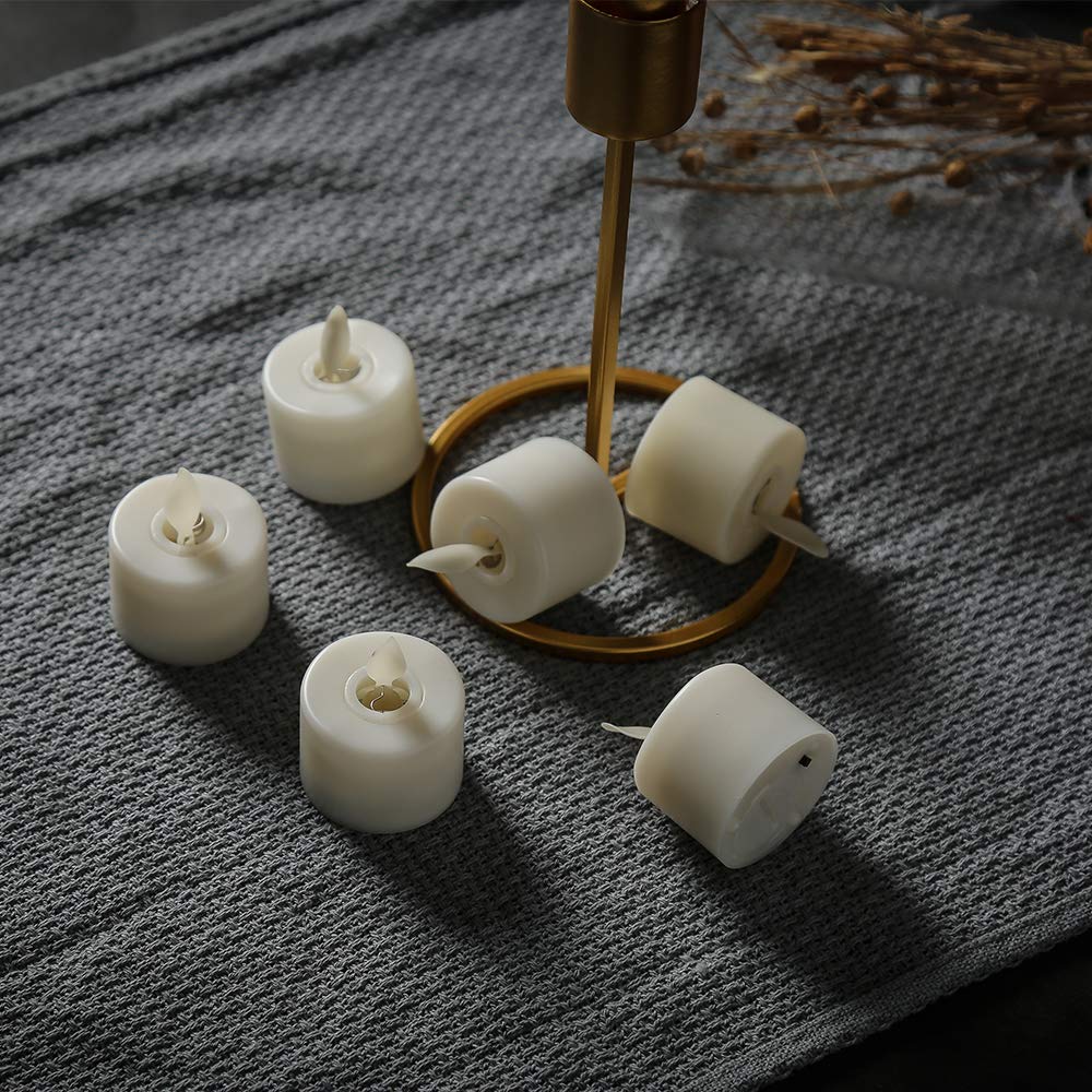 Xiaomi Dancing Flame Moving Wick Tea Lights With Warm White Flickering Light,Battery Operated Electronic Decorative Wedding Candles