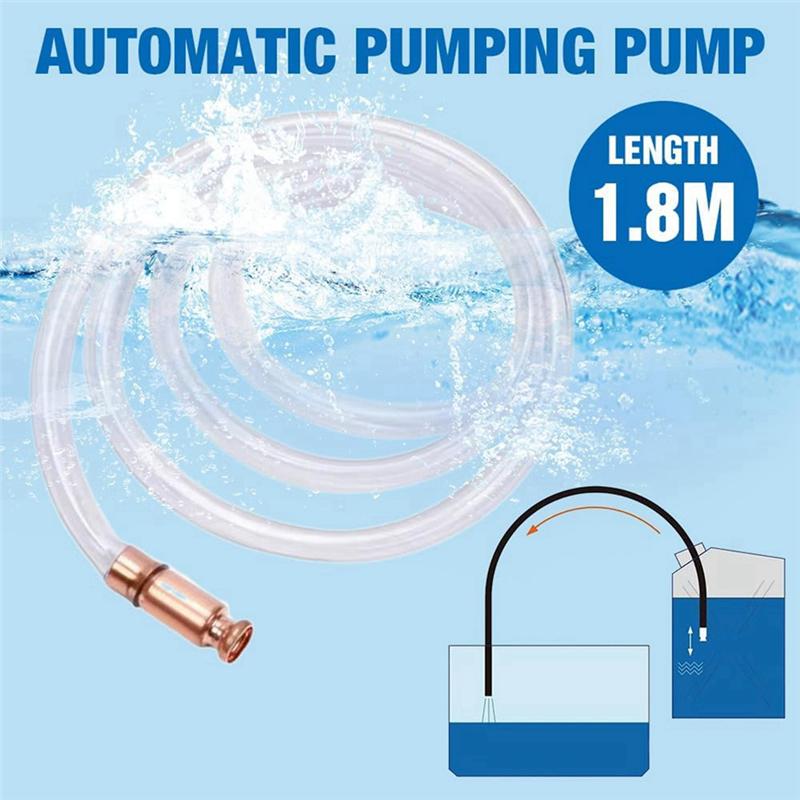 NEW-Multifunctional Liquid Siphon, Gas Siphon Hose Pump For Fuel Water Transfer, Self Priming Hose (2.5M)