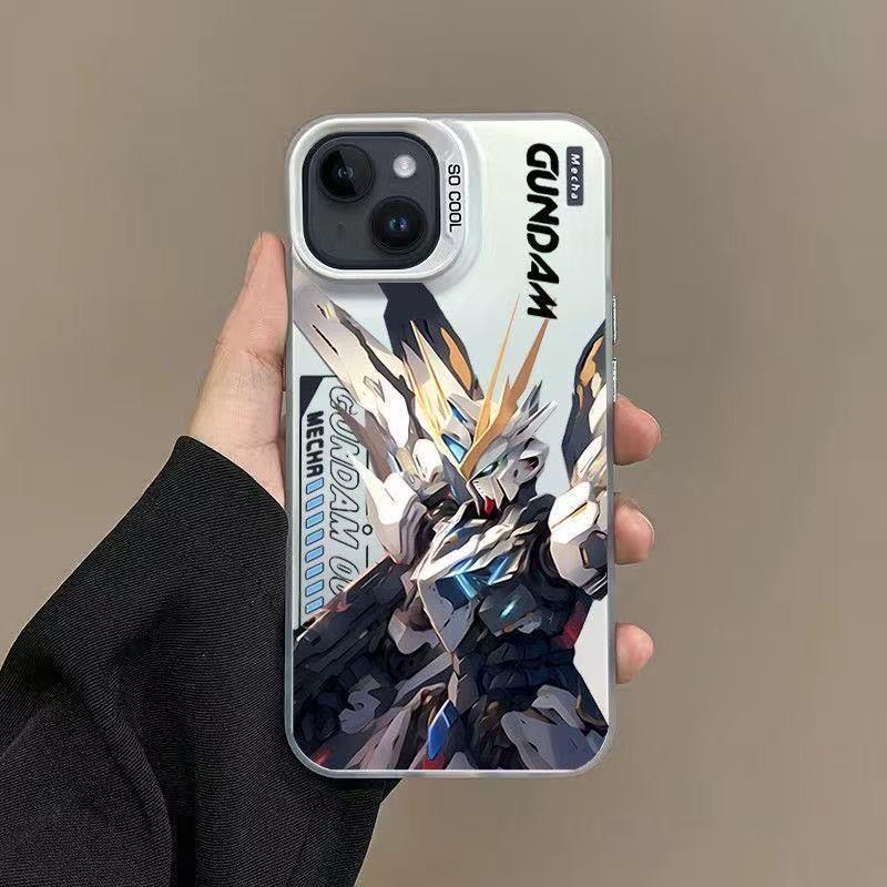 iPhone 17 Pro Max/16/15/14 Case: Zero Type Gundam-Inspired Energetic Design (Japanese/Korean Style)