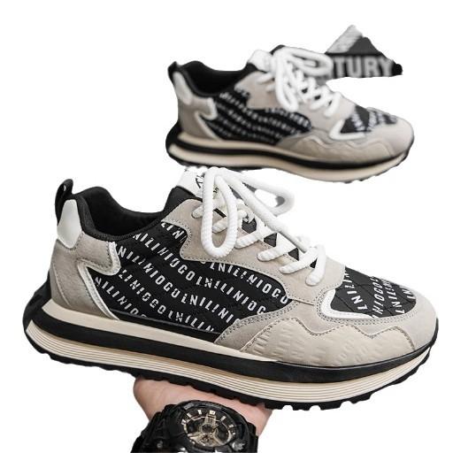 European Station Men's Shoes 2024 New Winter Running Non-slip Sports Shoes Youth Trend Versatile Forrest Gump Dad Shoes