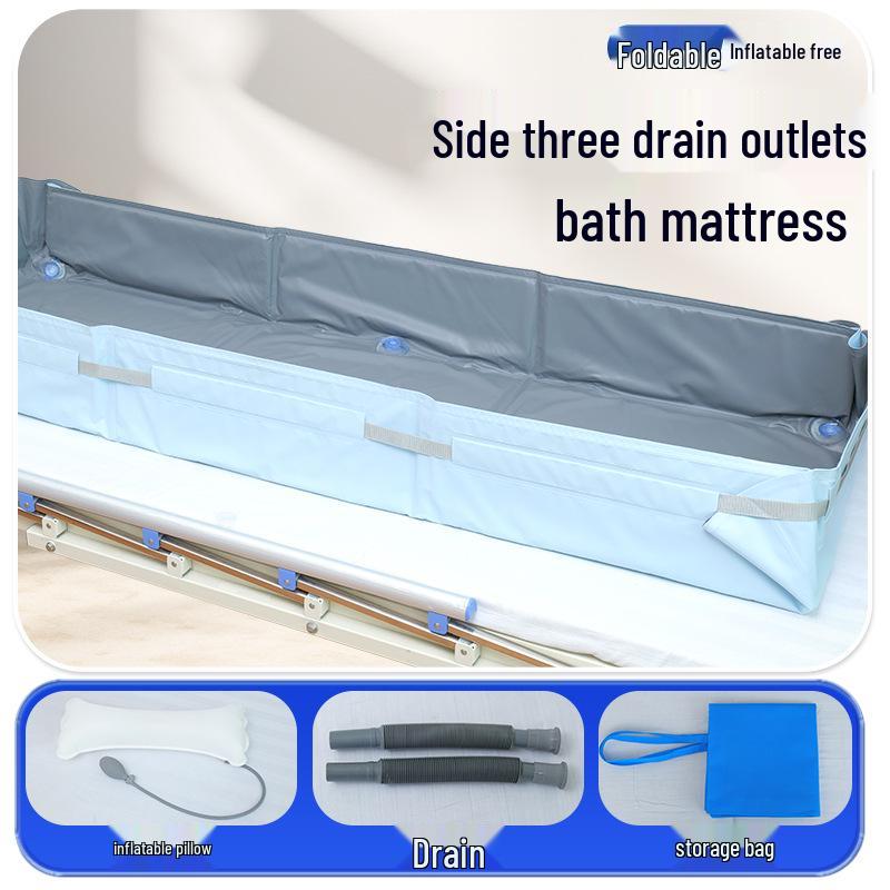 Folding Manual Crank Movable Bath Bed for Paralyzed Elderly in Nursing Homes