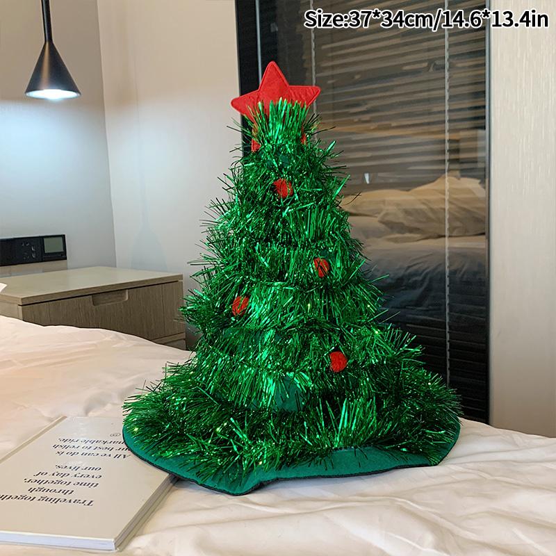 Christmas Hat Headwear INS Christmas Tree Hat 2026 New Year Party Atmosphere Photo Props Children Christmas Festival Costumes