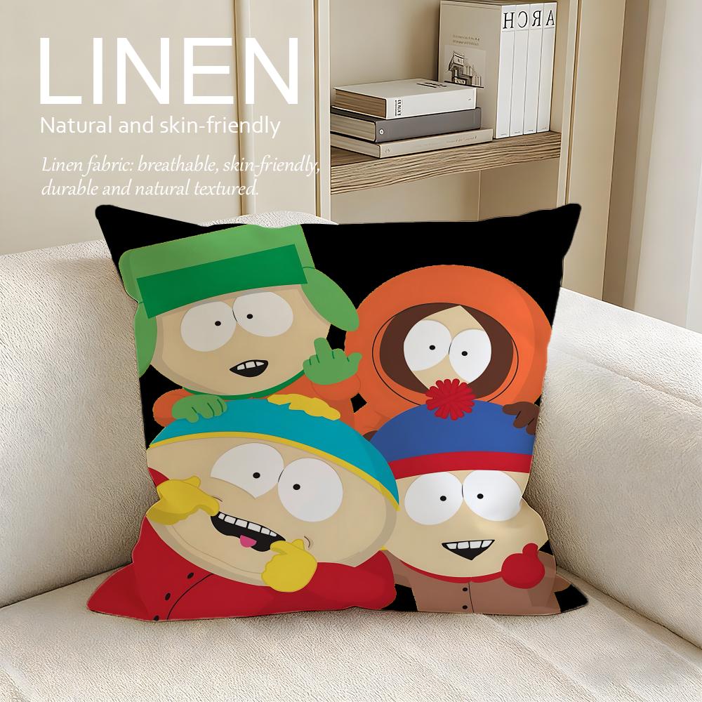 Animation South Park Cushion Cover Pillowcase Set Pcs x x Breathable Washable Sofa Cushion Cover