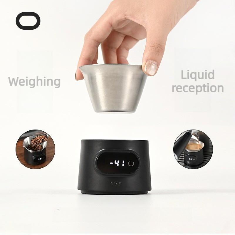 

2-in-1 Espresso Dosing Cup Mini Coffee Electronic Scale High Precision Weighing Coffee Receiving Cup