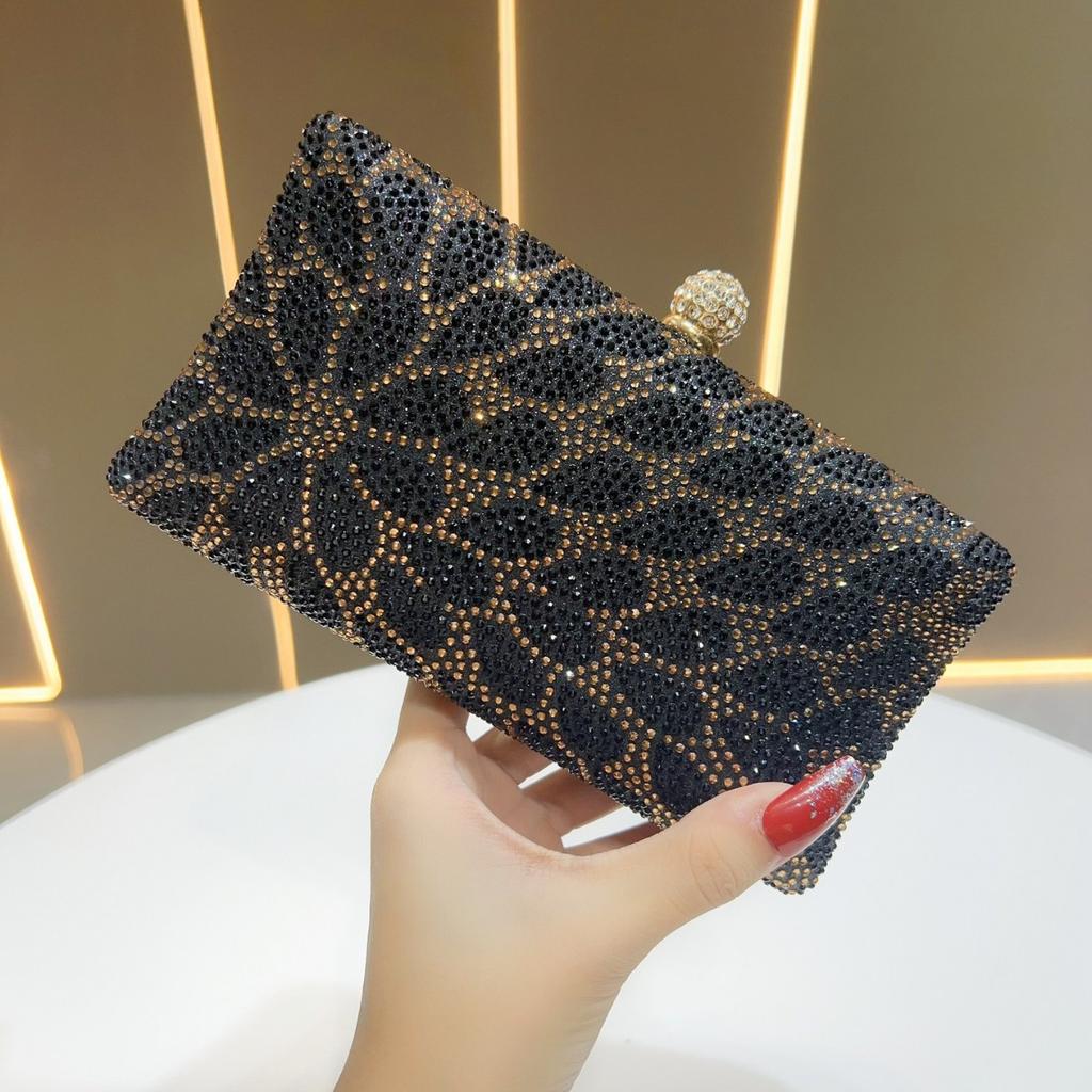 flash luxury rhinestone dinner bag fashion temperament elegant clutch bag light luxury full of diamonds high-end clutch bag