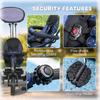 6 In 1 Tricycle for Kids with 5-point Harness Straps, Removable Canopy, Dark Blue
