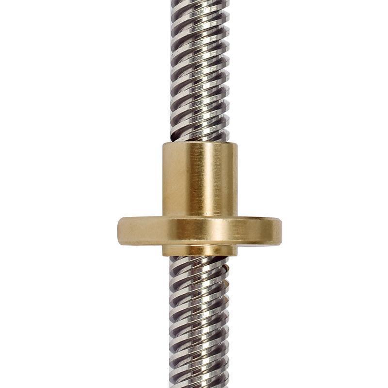 T8 Lead Screw with Brass Nut OD 8mm Lead 2mm Long Service Life 3D Printer Component for CNC Router Equipment