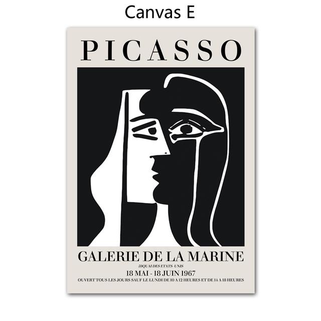 Artă de perete Picasso Linie abstractă Față Corpul uman Galerie de pictură pe pânză Postere nordice și printuri Poze decorative pentru camera de zi fără cadru