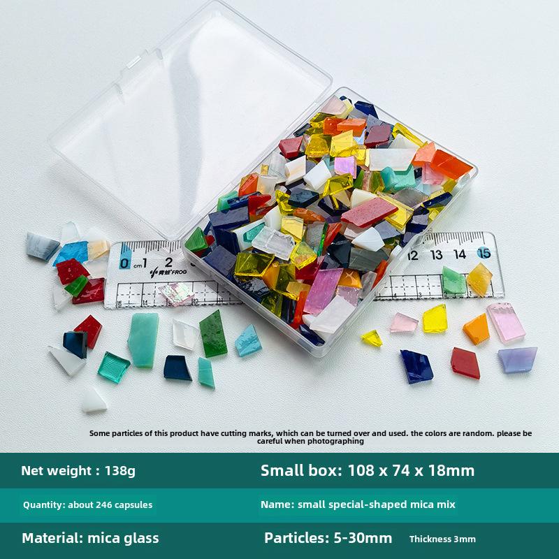 

Смешанные цветные листовые слюдяные стеклянные мозаичные детали для украшения подсвечника своими руками