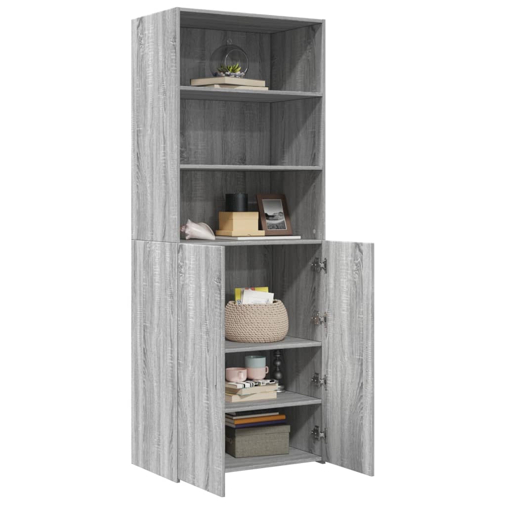 Vidaxl Armadio Alto, Rovere Sonoma Grigio, 70X42,5X185 Cm