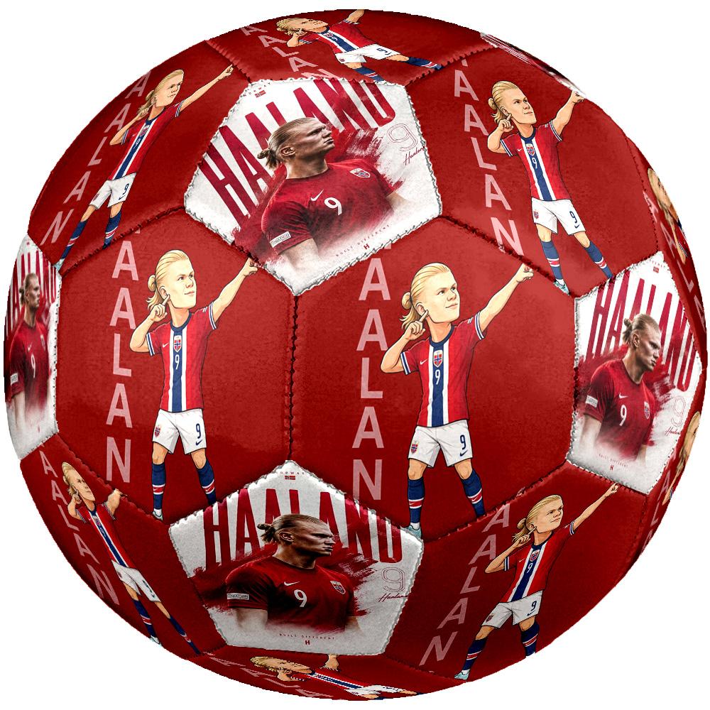 Haaland Soccer Player Illustration Soccer Ball Size 5 Football Machinestitched Indooroutdoor Training And Matches Surprise Collection Gift