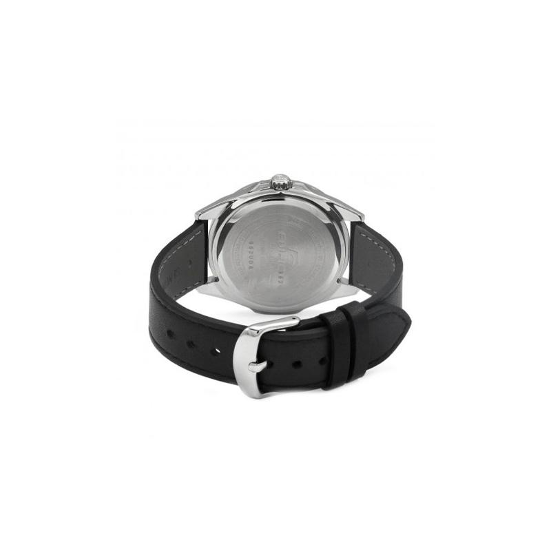 Casio EDIFICE Series Pointer Black Dial Men's Watch Quartz Movement Leather Strap Japanese and Korean Watch Men's Watch Black Dial EFR-S107L-1AVUEF