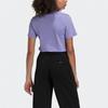Adidas Originals Trefoil Tee American Vintage Dopamine Logo Print Crew Neck Sports Fitted Short Sleeve T-Shirt Women Tops Purple GN2905