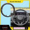 Microfiber Leather Hand-stitched Steering Wheel Cover For Honda ENS1 ENP1 XRV Vezel Fit Jazz GR   Car Accessories