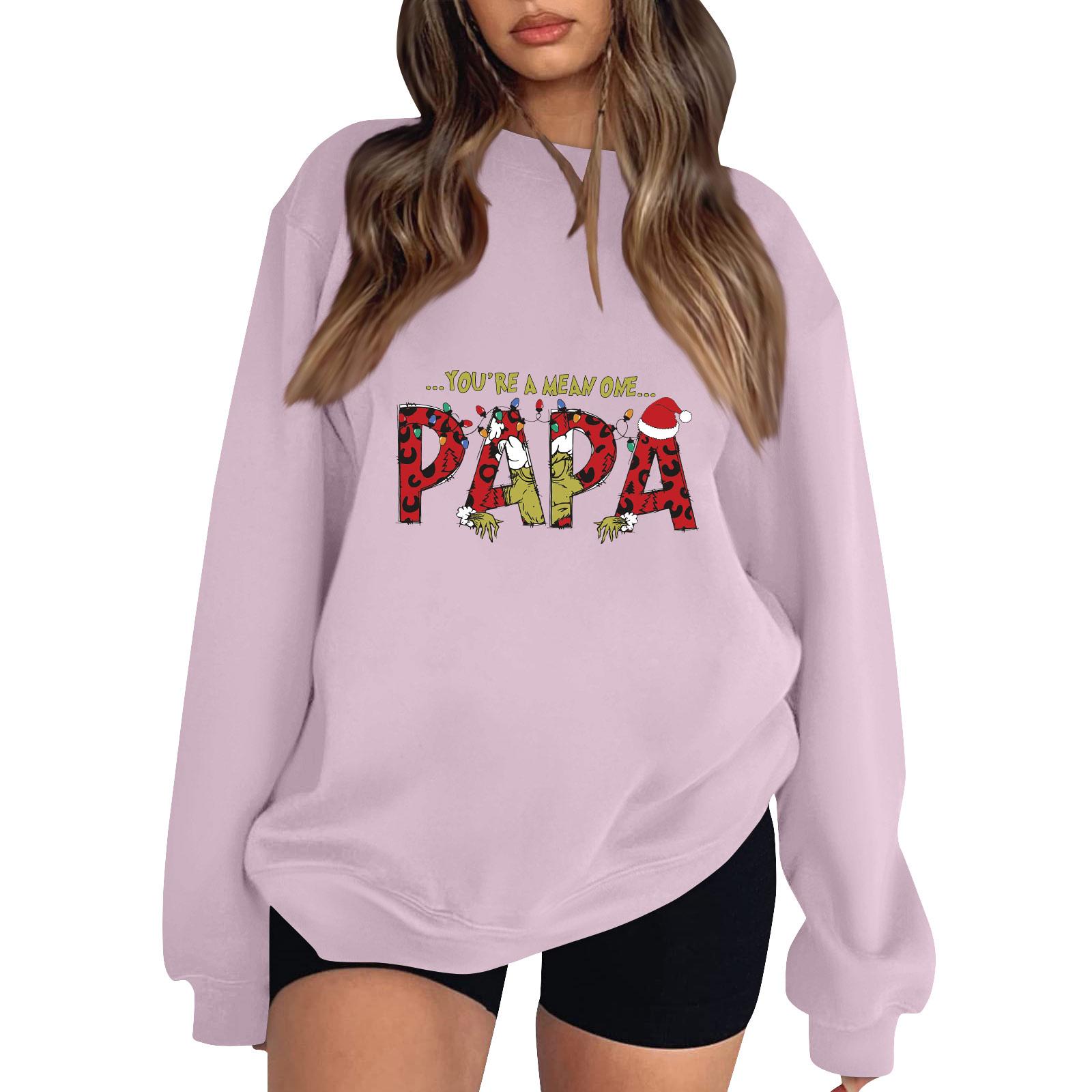 

Женская модная легкая рождественская толстовка с длинным рукавом XL