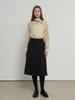 General Idea Classic Pleated Midi Skirt [Black] / Gf1Lsk503