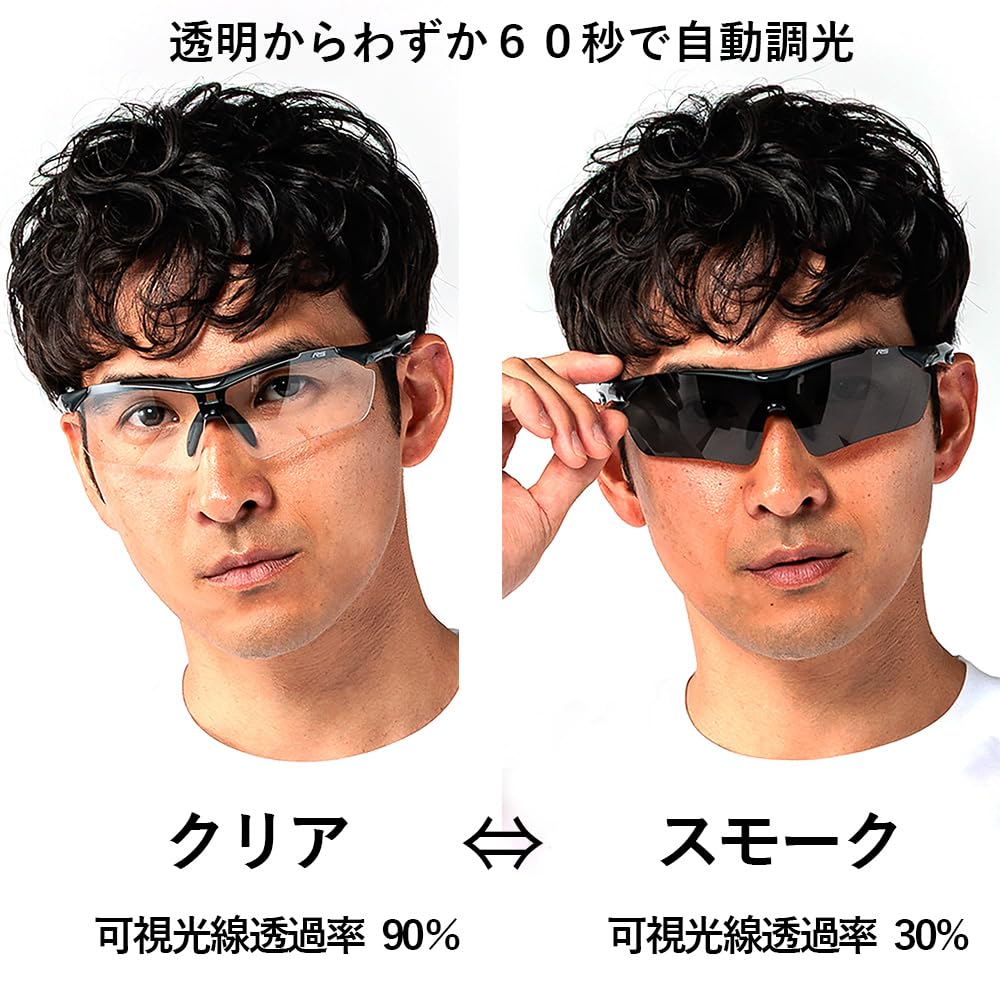 RS Sports Polarized Three Interchangeable Lenses Including Photochromic Prescription UV Asian Fit [RevolutionSports] Sunglasses, Lenses, Lenses,