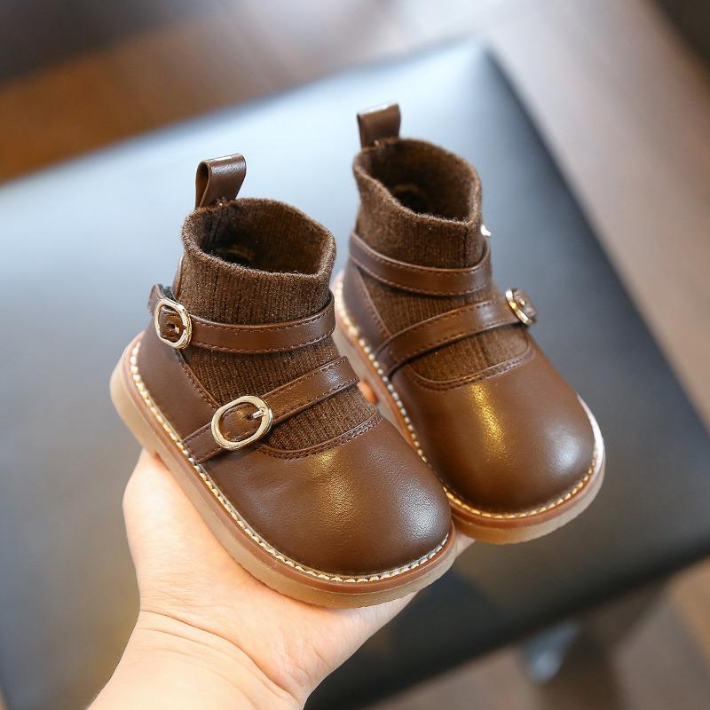 Baby Girls Shoes Fall Winter Baby Soft Soled Toddler Shoes Princess Shoes Ankle Boots Little Girls Boots