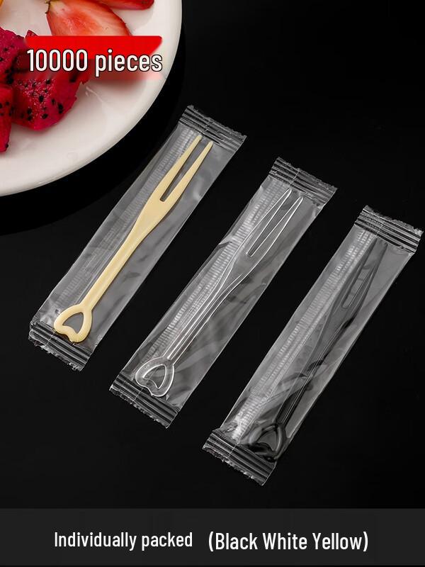 Disposable Heart-shaped Plastic Fruit Forks