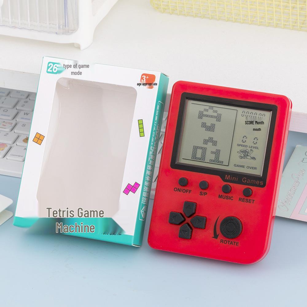 Classic 3.5-inch Russian Square Retro Game Console for Kids - Educational and Nostalgic.