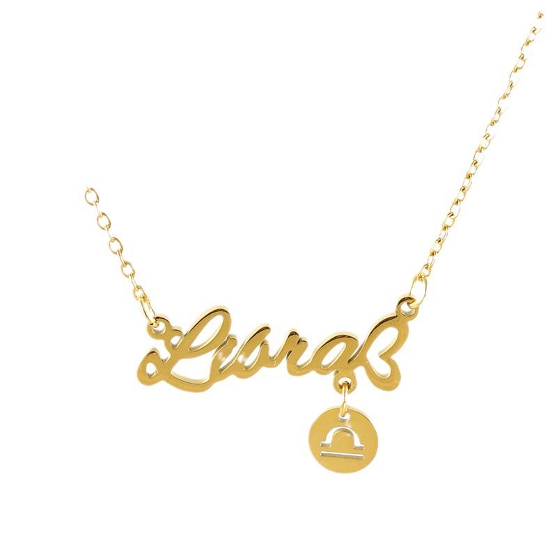 18k Stainless Steel Zodiac Constellation Necklace - European & American Style