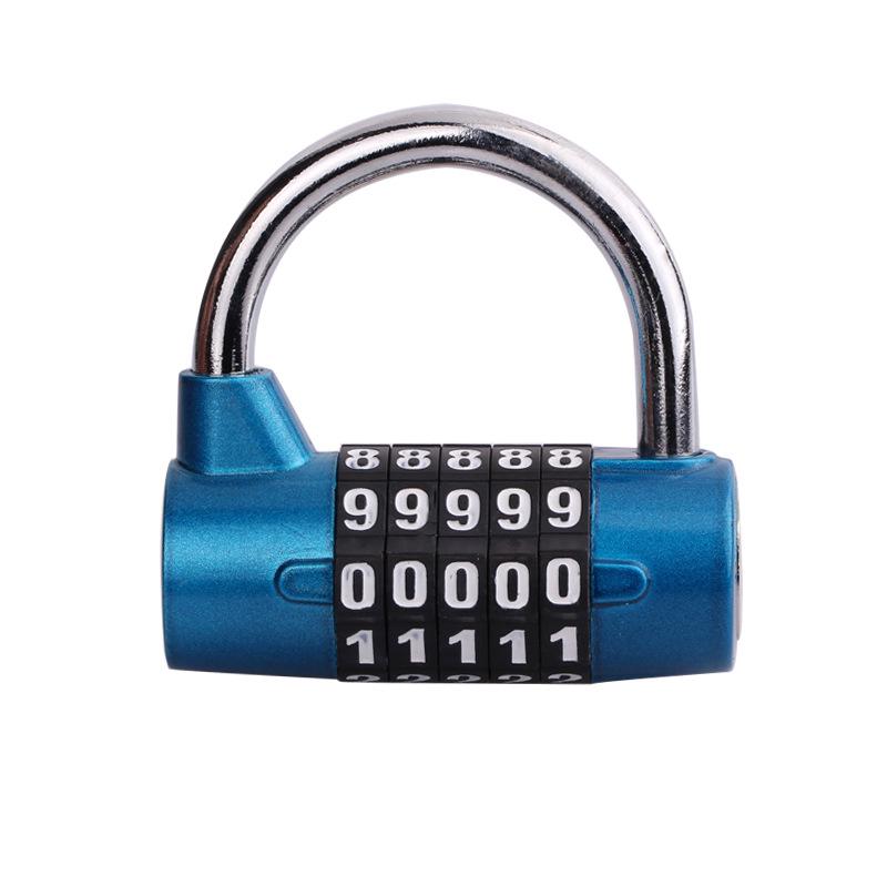 

Large 5-Digit Gym Locker with Anti-Theft Window & Combination Padlock синий