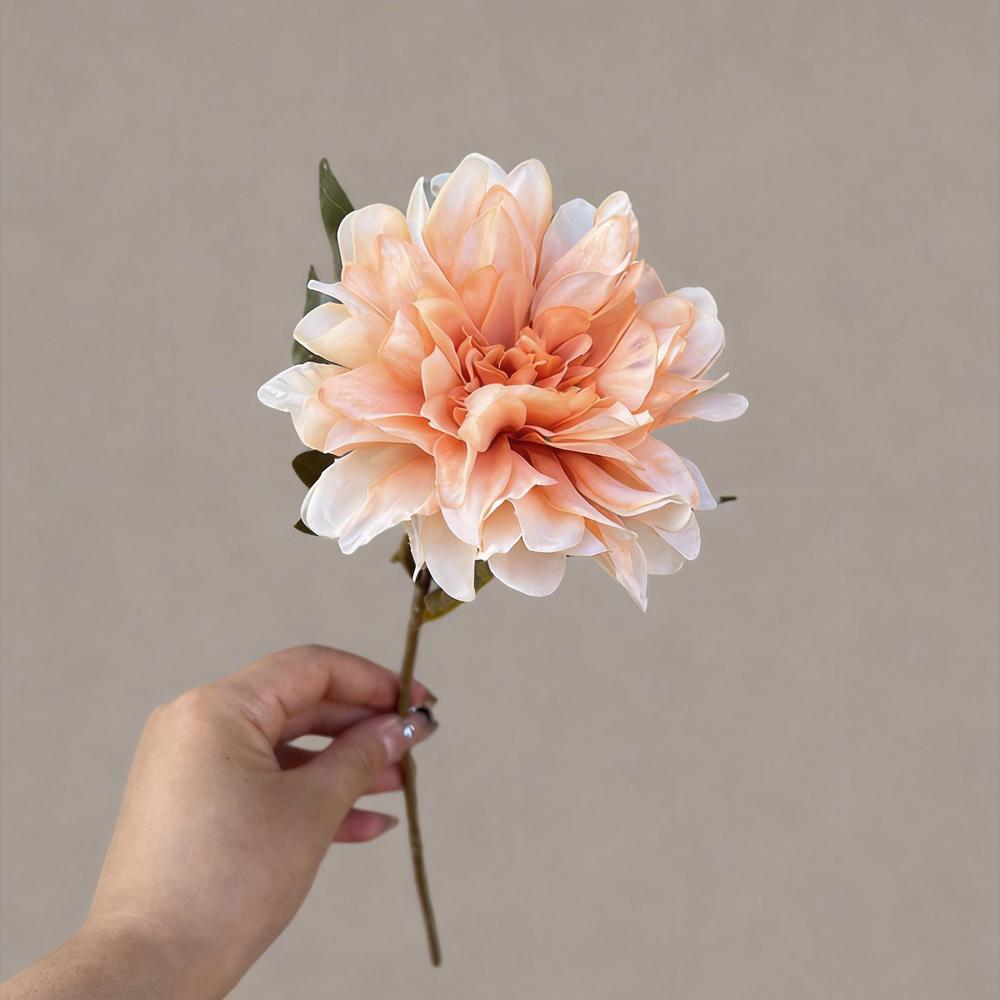 Artificial Single Dahlia Wedding Floral Material Handmade Dahlia Fake Flower For Photography Indoor Exquisite Party Prop