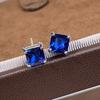 Korean Light Luxury Isn't High-end Cultivation Gemstone 6 * 6 Stud Earrings Simple and Small Accessories