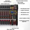 110V 6/8/12/16 Channel Audio Mixer 6 Music Modes USB Bluetooth Mixing Console Amplifier Computer Playback Phantom Power Effect