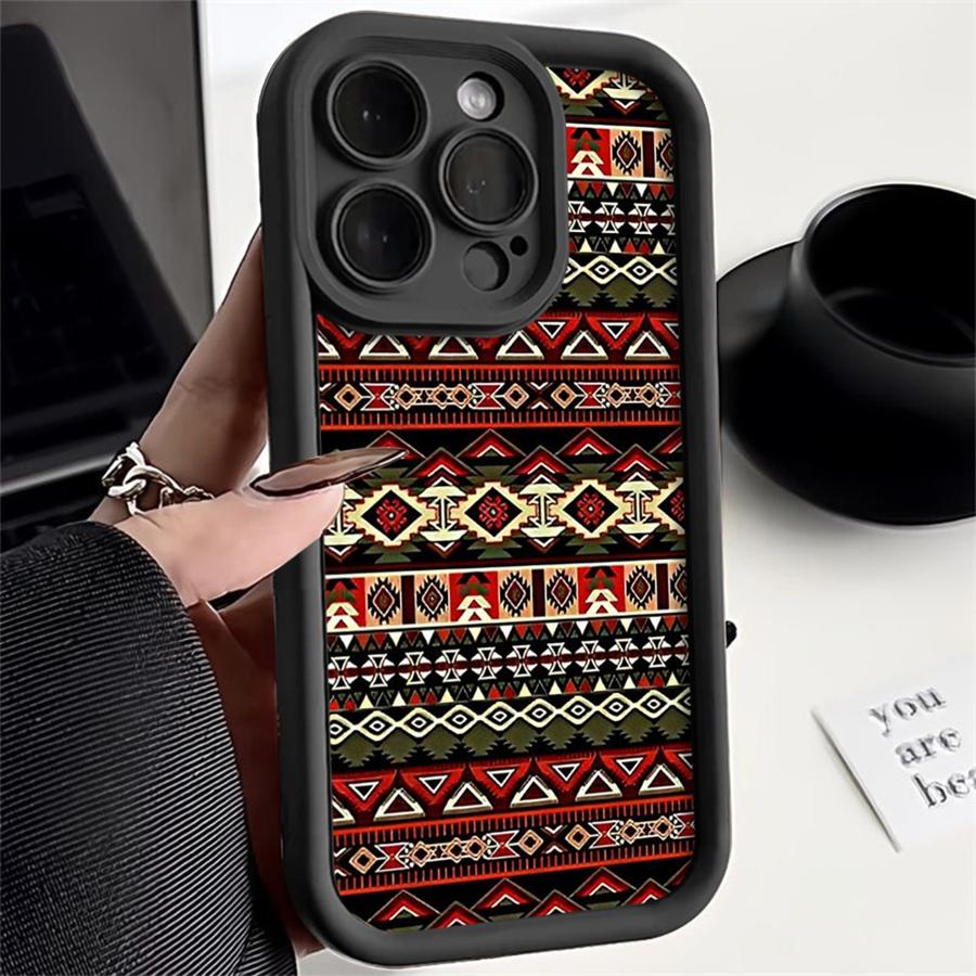 Phone Cover Case for iPhone 17 Pro Max 16 17e Air 15 Plus 13 12 Pro 11 14 Bohemian Style