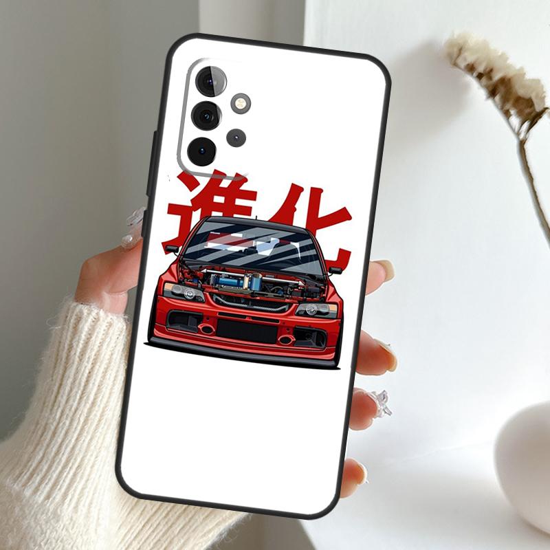 Sports Car JDM Drift Case For Samsung Galaxy A52 A32 A12 A16 A26 A36 A56 A15 A35 A55 A34 A54 A13 A33 A53 A17 A06 Samsung A35
