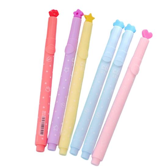 6ks Roztomilé bonbóny barevné zvýrazňovače razítek pero Kreativní značkovací pero