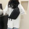 Summer new simple and lightweight men's and women's shoulder messenger bag solid color portable breast bag versatile bag
