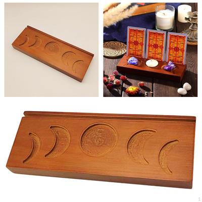 Wooden Tarot Reading Decorative Tray Board Altar Stand for Pagan