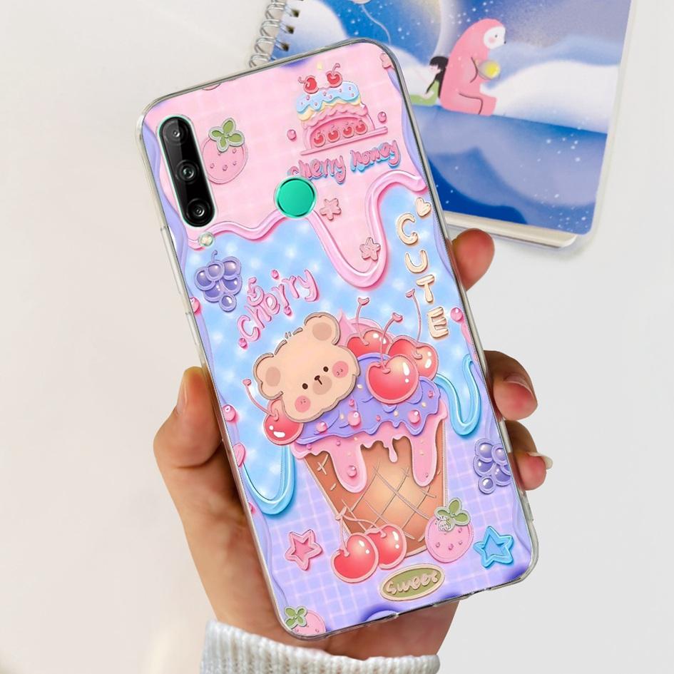 For Huawei Y7p 2020 Case Honor 9C Silicone Cover Fashion Butterfly Clear TPU Fundas For Huawei P40 Lite E ART-L28 ART-L29 Bumper