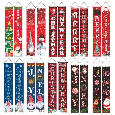 Nieuwjaar Kerst Banner Couplet Hangen Huis Vrolijk Kerstfeest Decoratie Huisdecoratie Deur Tuin Veranda Tuin Kerst Ornament