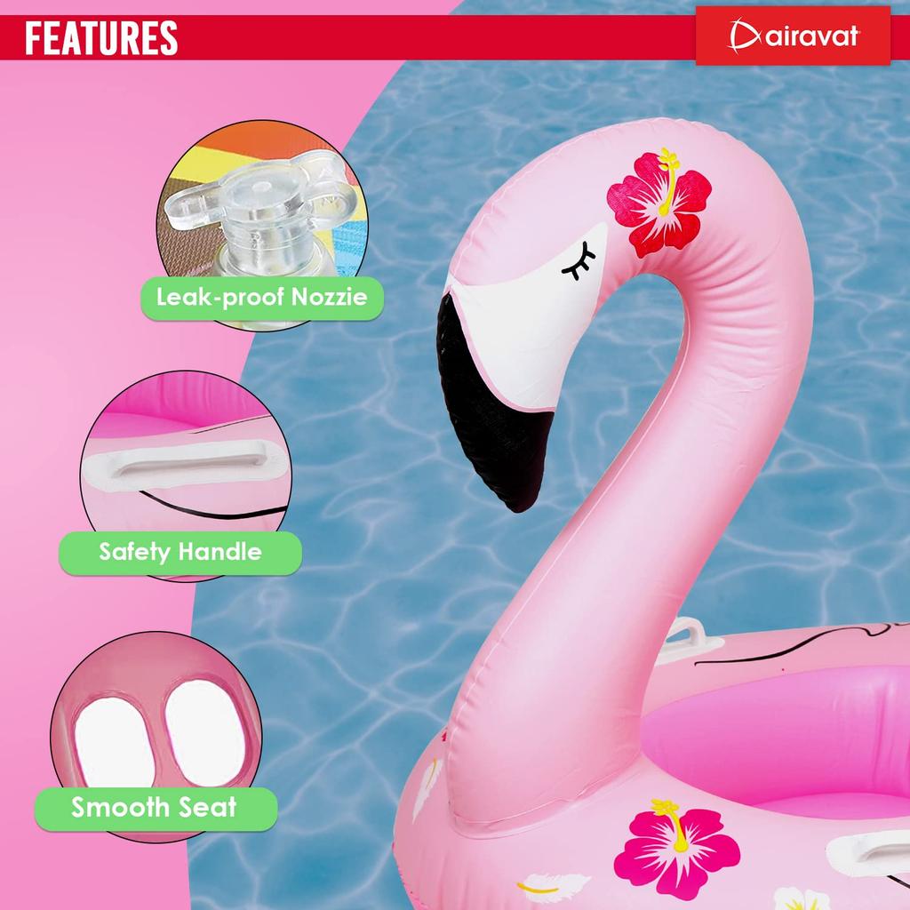 Summer Inflatable Toy Floating Seat Flamingo Shape Water Swimming Ring for Baby Outdoor Pool Inflatable Swimming Ring Water Toys