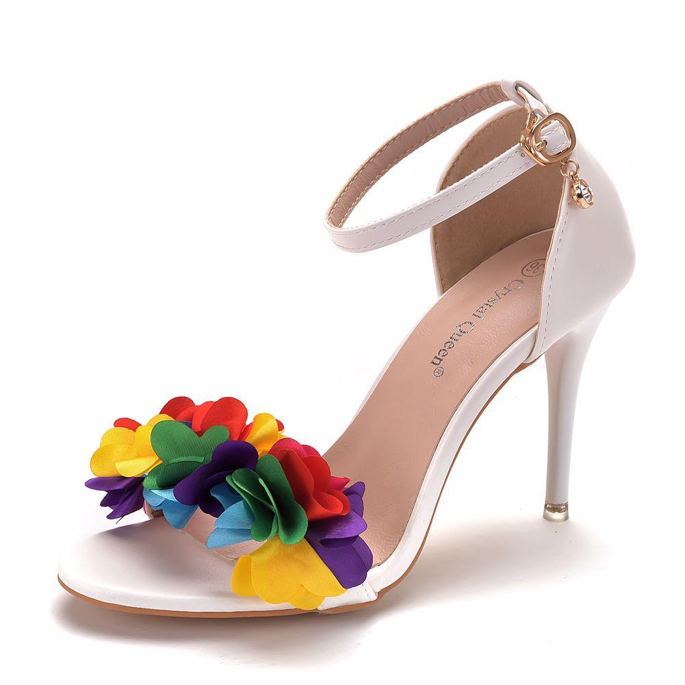 Fashion Plus Size Shoes for Women 34-42 Elegant Summer Women High Heel 9cm Party Evening Wedding Peep Toe Sandals Women Footwear